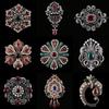Baroque Style Crystal Brooch - Unisex Retro Palace Metal Lapel Pin
