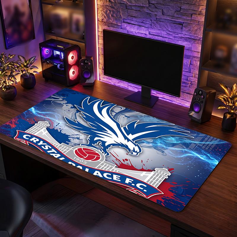Tappetino Mouse Grande Stampa Calcio Crystal Palace, Tappetino Esteso Antiscivolo per Scrivania da Gioco per Ufficio Casa