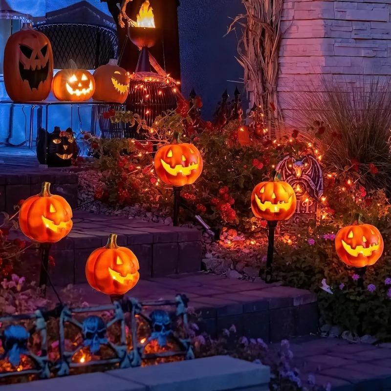 Solar Power Scenery Decoration Atmosphere Light Outdoor Halloween Pumpkin Decoration Light Creative Courtyard Lawn Layout Decor