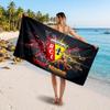 Racing club de lens Asciugamano da Spiaggia Personalizzato, Stampa Testo Nome Personalizzato, Logo Calcio Asciugamano Morbido ad Asciugatura Rapida Regalo per le Vacanze