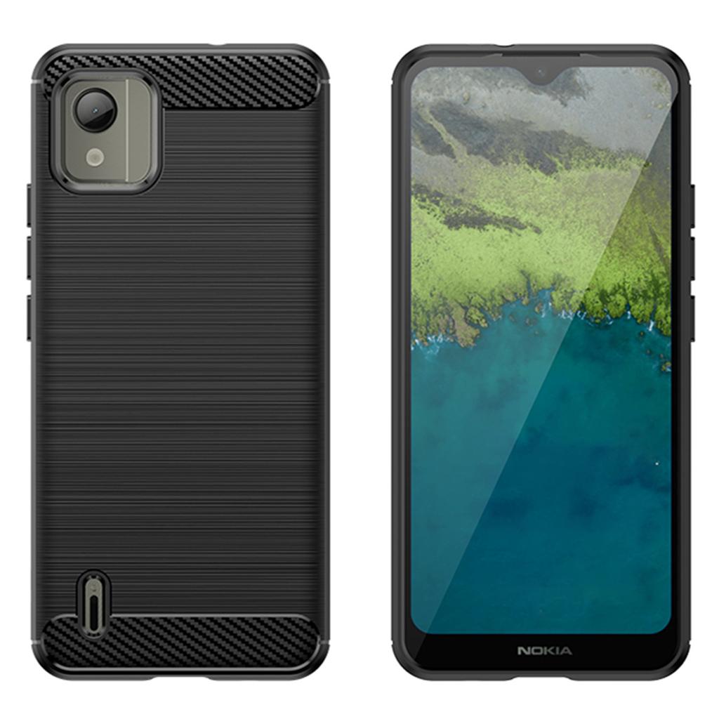 For Nokia C110 nokiac110 Shockproof Matte Case Luxury Carbon Fiber Back Cover for nokia c110 Soft Silicone Protective Back Cases