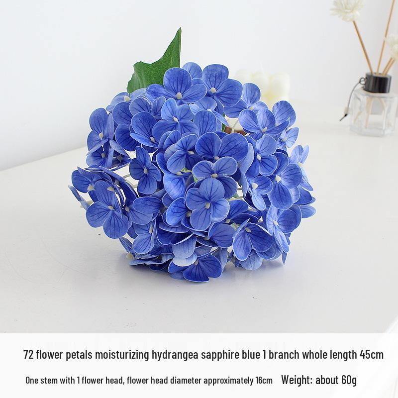 72 Blütenblätter Hortensie 3D-gedruckte künstliche Blume - Hydrierende Haptik Kunstblume für Hochzeitsdekorationen.