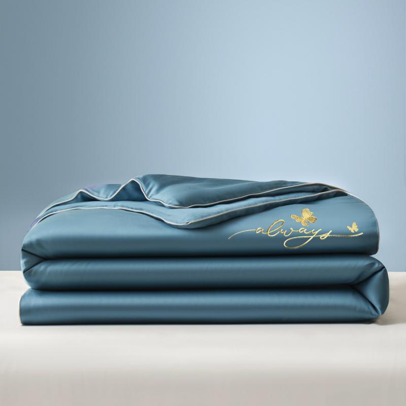 Summer Thin Duvet Silky Comforter Luxury Style Blanket Machine Washable Quilt Single/Double Bedspread (Pillowcase Need Order)