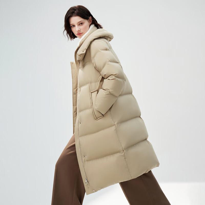 Women's Mid-length Lapel Down Jacket