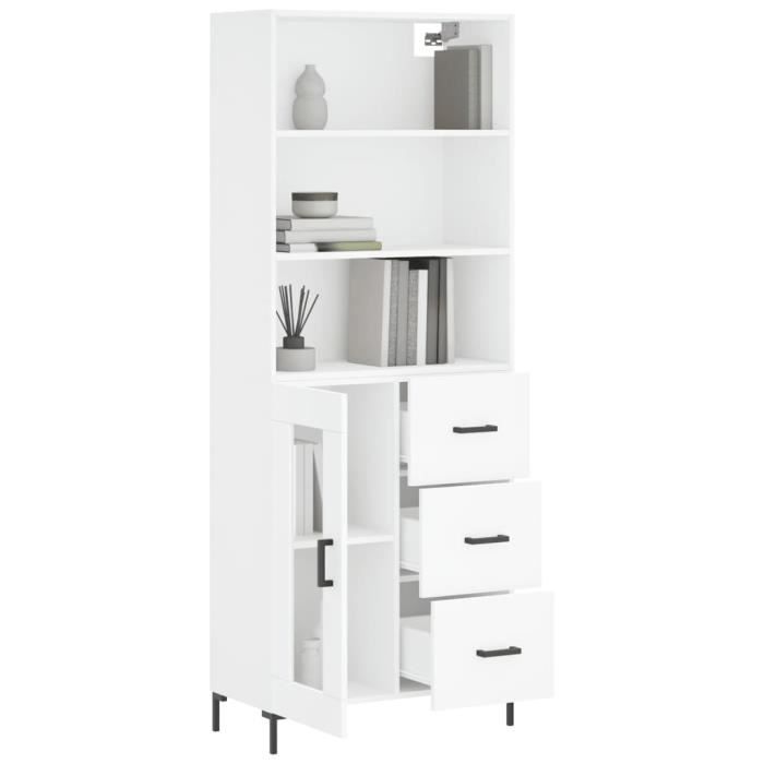 VidaXL Highboard White 69.5x34x180 Cm Engineered Wood 3189509