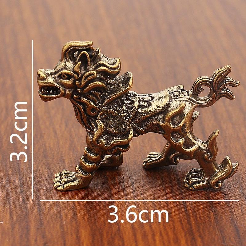 Messing Miniatur Drache Neun Söhne Anhänger Desktop Antik Drache Chinesischer Stil Ornament Handwerk Sammlung Heimdekor 2025 Neu