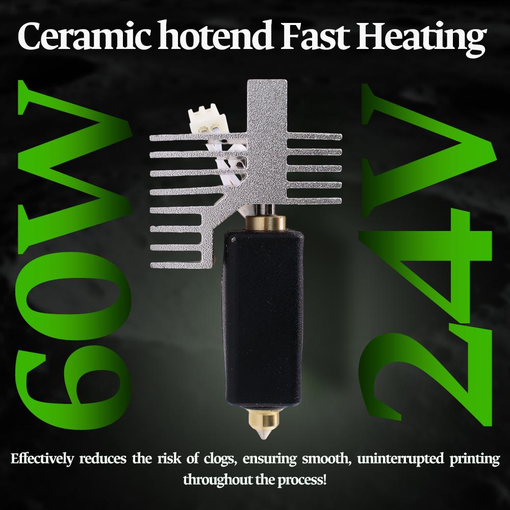 Upgrade Elegoo CC Hotend 0.2/0.4/0.6/0.8mm Assembled Extruder Hotend Kit for Elegoo Centauri Carbon Hot End / Centauri Nozzle