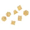 7pcs Dice Set Hollow Out Exquisite Carved Keep Balance Copper Polyhedral Dice Set for Board Games