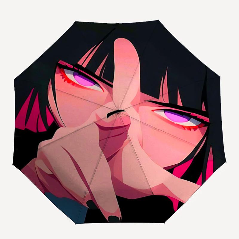 1pc Anime Character Automatic Open/Close Umbrella 8-Rib Strong Frame, Portable Travel Umbrella for Women & Men, 064