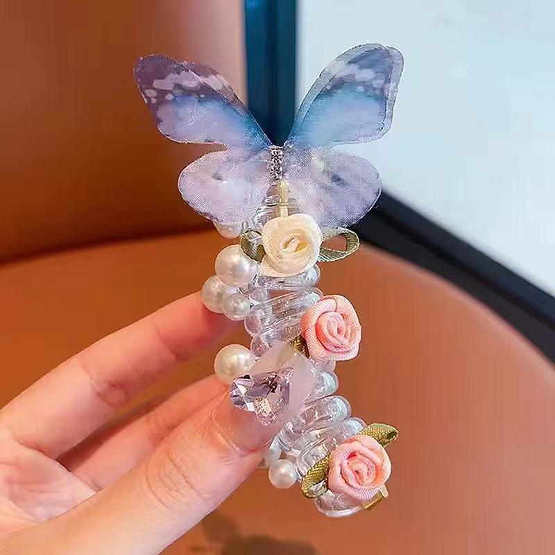 

Модная Милая Бабочка Телефонная Линия Волосы Веревка Конский Хвост Артефакт Для Женщин Девочек Элегантное Кольцо Для Волос Изысканные Аксессуары Для Волос