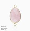 Natural Crystal Stone Charms Faceted Waterdrop Connector with Brass Findings Golden for Necklace Bracelet Jewelry Making DIY