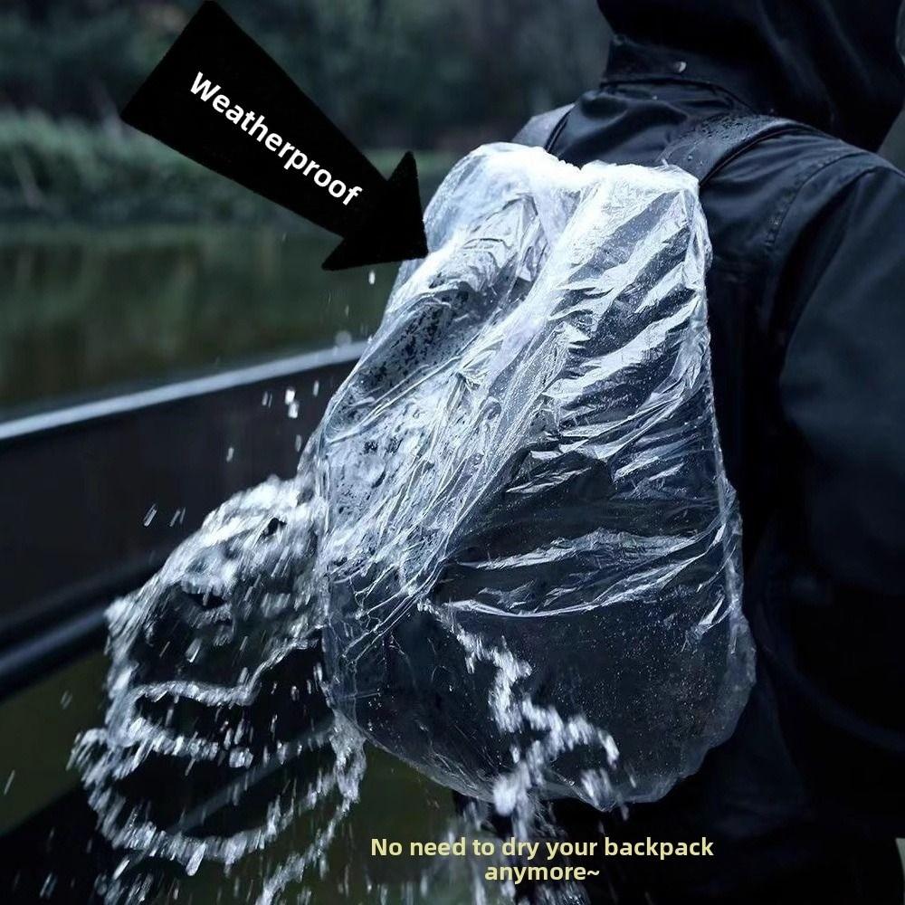 30 ks Jednorázový kryt na batoh proti dešti Průhledný kryt na batoh proti prachu Pro každodenní použití
