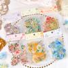1-6Pcs/Bag Aesthetic Flower Stickers Pack Fresh Plant Hand Account Diy Material Decorative Stationery Stickers