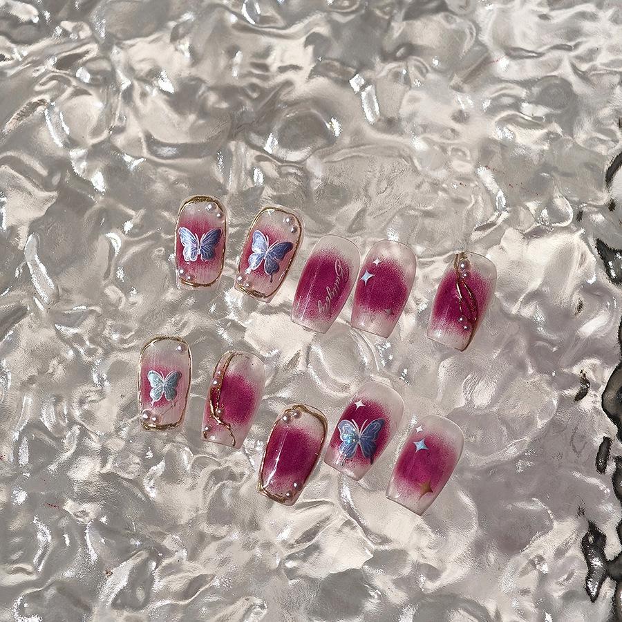 Autocolante de Unghii Laser cu Sclipici Fluture TENSOR M-870