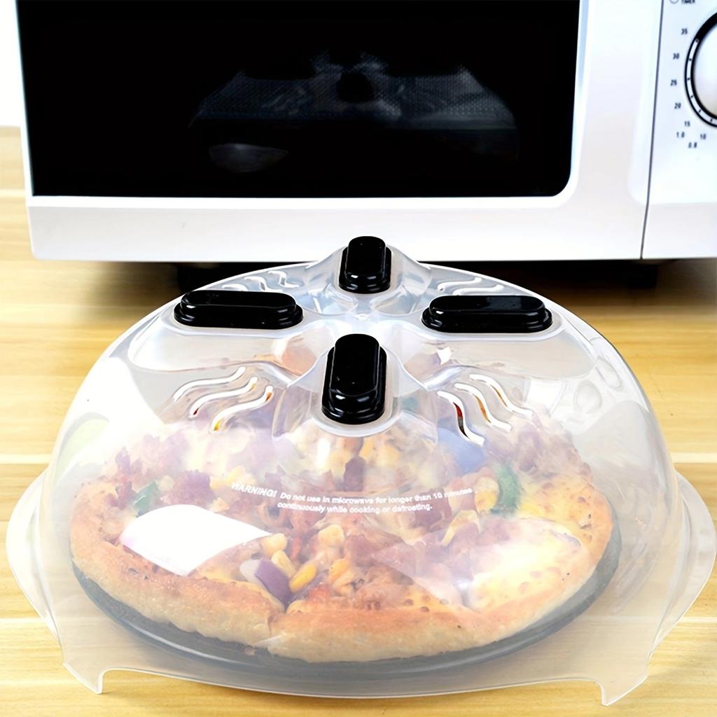 1pc Microwave Cover, Clear Microwave Plate Cover, Dish Covers, Microwave Oven Cooking Anti-Splatter Guard Lid With Steam Vents,