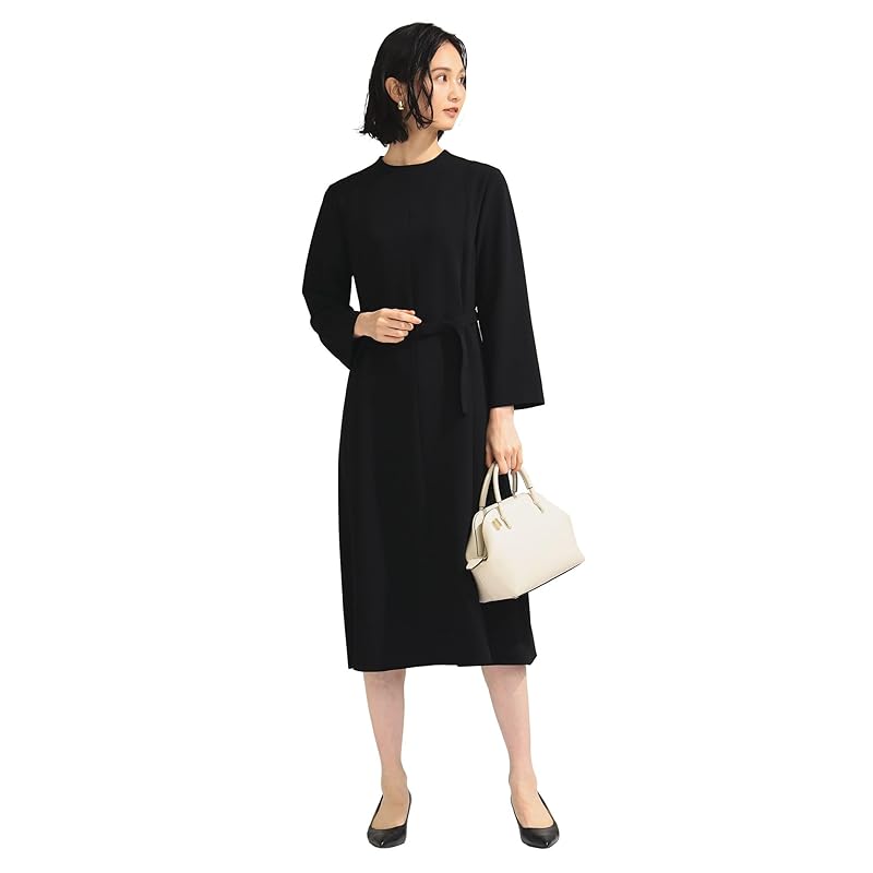 

[Demilx Beams] one piece triase belted dress 23FO ladies BLACK 38