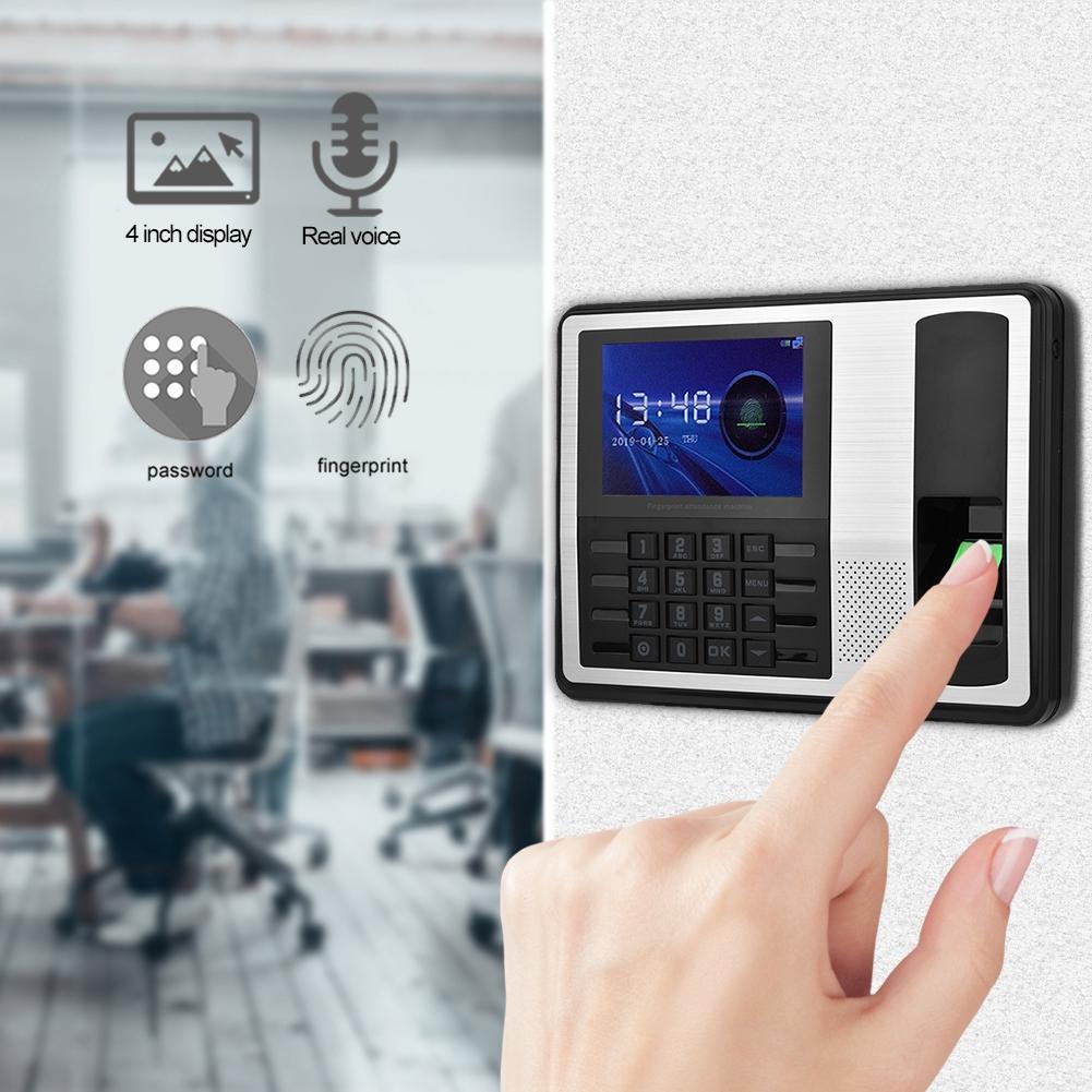 4inch TFT LCD Screen TCP/IP Interface Fingerprint Password Attendance Machine