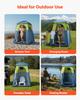 Camping Shower Tent, 1 Room, Portable Privacy Tent Changing Room with Shower Bag, Ground Stakes, Ropes, Carry Bag, and Support Poles, 150D Oxford