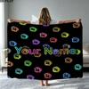 1PC Among Us Custom Name Patterned Flannel Blanket Suitable For All Seasons for Home Decor Warmth and Comfort Gifts Holiday Present