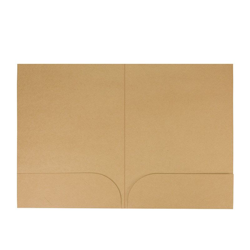 Hot A4 Double Insert File Bag Kraft Paper Cardboard Folder Folder Speech Folder 10 Pack Sheet Music Folder 10 Pieces of Kraft Paper