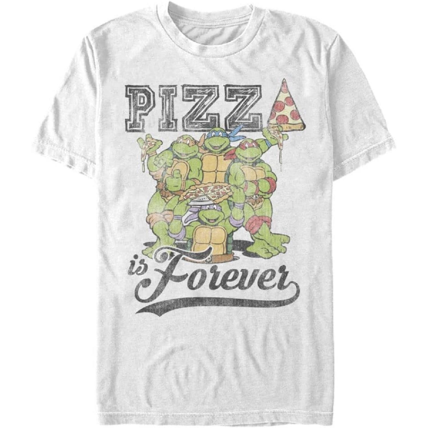 

Nickelodeon Big & Tall Teenage Mutant Ninja Turtles Pizza is Forever Men s Tops Short Sleeve Tee Shirt XXXXXL білий