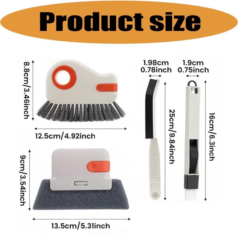 12Pieces/Set Narrow Space Cleaning Tool Set Cleaner For Window Sills Tracks And Grooves Tight Space Cleaning Brush