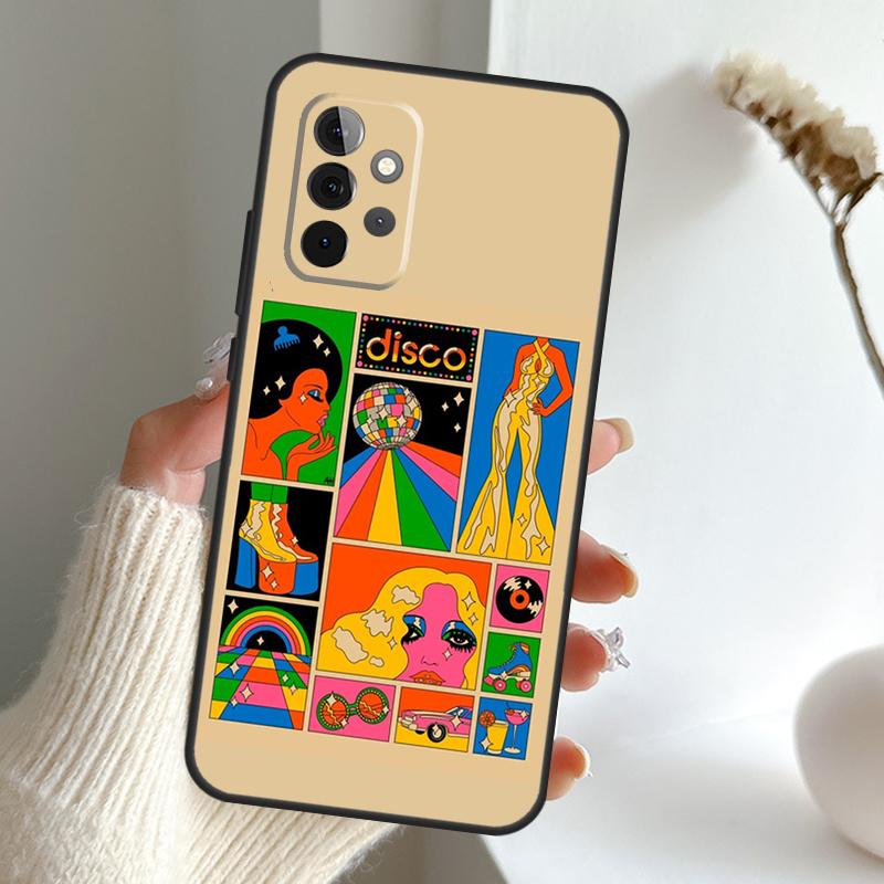 Regenbogen 70er Jahre Groovy Landschaft Hülle Für Samsung Galaxy A34 A54 A14 A15 A35 A55 A16 A26 A36 A56 A52 A12 A32 A13 A33 A53 A17