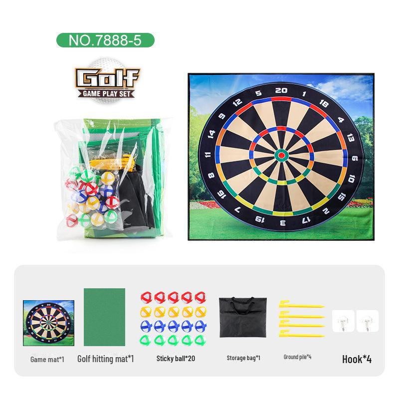 

Двусторонний коврик для игры в гольф с мячом-мишенью — развлечение для детей в помещении и на улице Golf Game Blanket Bag