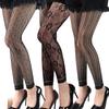 Women'S Black Sexy Patterned High Waist Fishnet Footless Tights Girls Leggings Floral Lingerie Stockings For 40-75Kg 150-170Cm