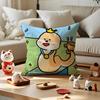 Cute Animal Champion Cushion Cover Anti-dustmite Pillowcase Invisible Zipper Silky Short Plush Sofa Cushion Cover