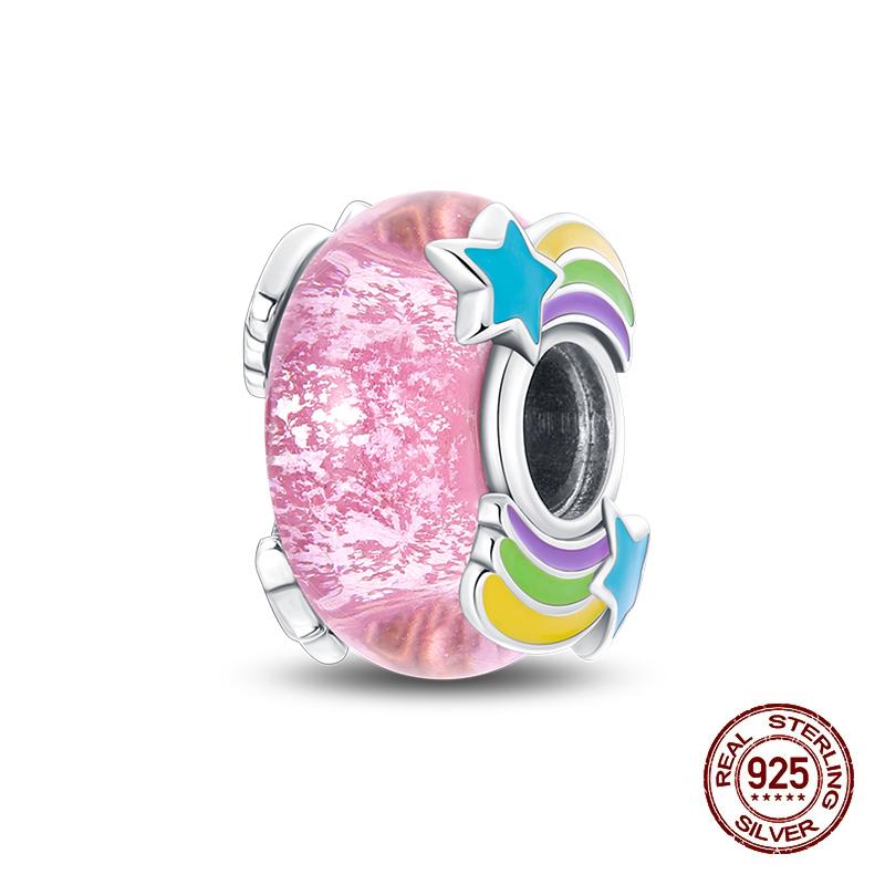 Classic Copper Colorful Butterfly Dolphin Luminous Glass Charms Beads Fit Original Bracelets Fine Diy Jewelry Gift