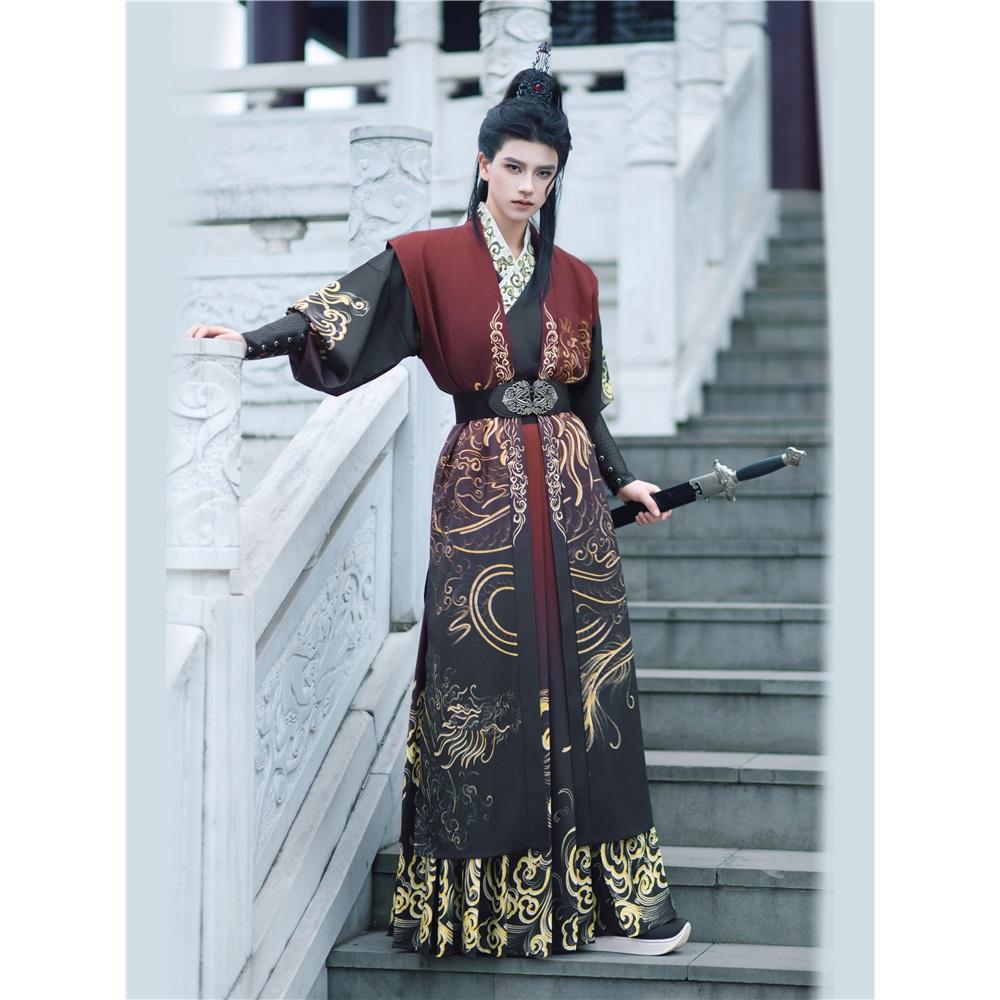 Chinese Song Dynasty Style Hanfu For Male Knights Daily Set
