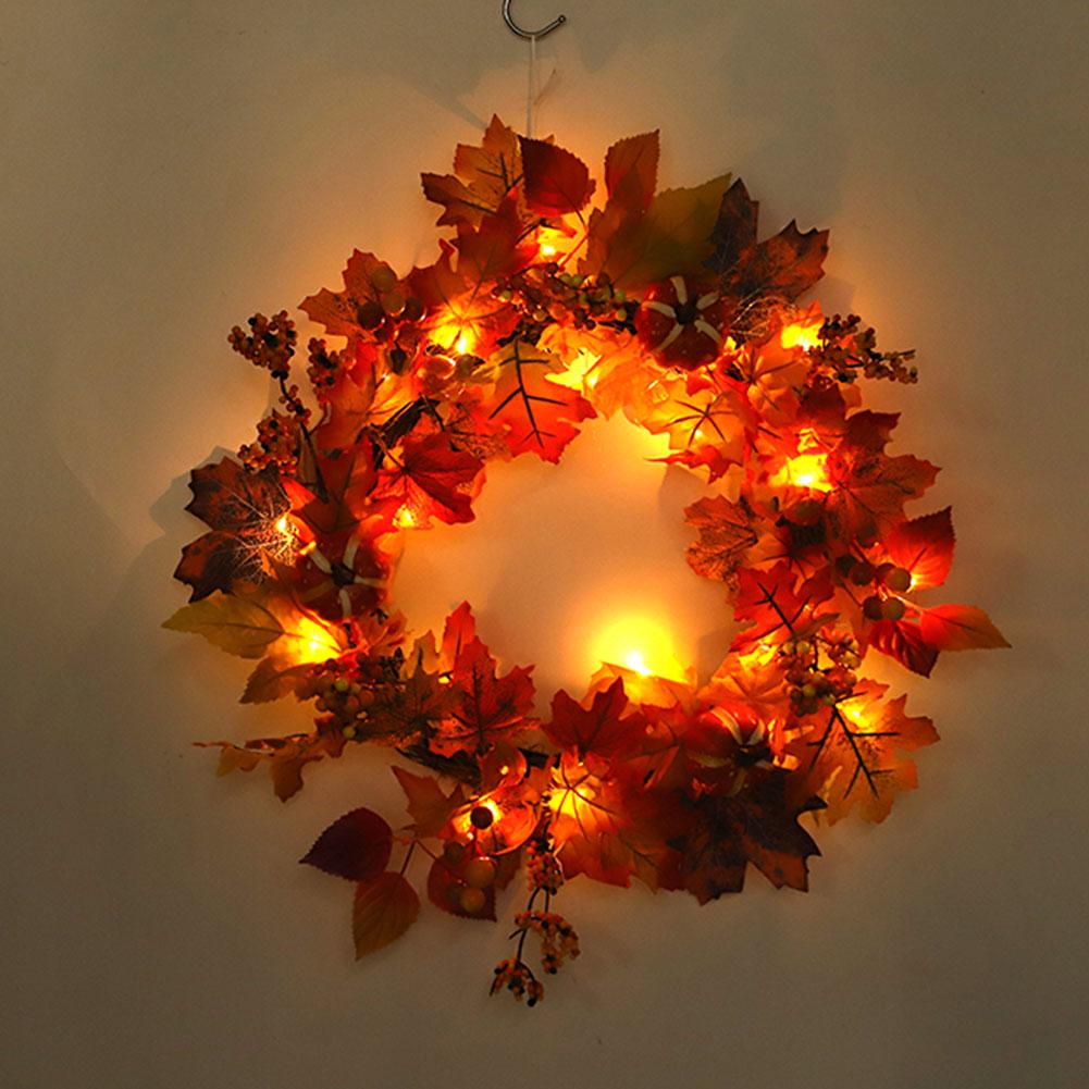 

Creative Decoration Home Hotel Ornament Christmas Wreath With light string