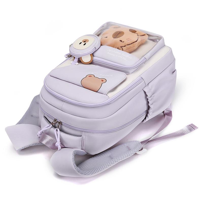 Grade 3-5-6 Student Schoolbag Women's Large Capacity Backpack Cartoon Printed Backpack