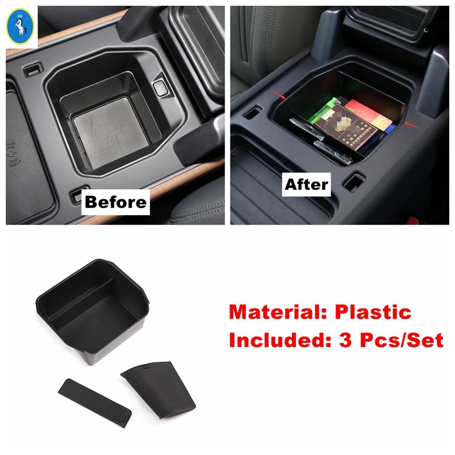Car Interior Central Armrest / Control Container Storage Grid Box Tray Accessories Fit For Land Rover Defender 110  -