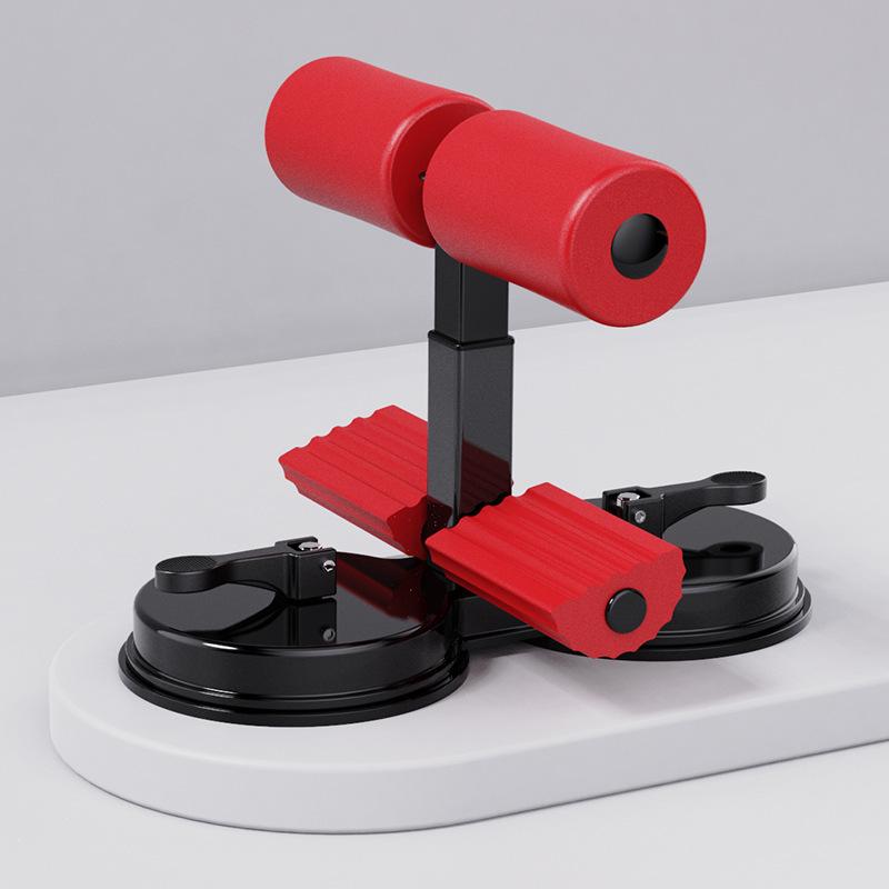 Dual Suction Cup Sit-Up Assistor with Pull Rope for Junior High Ab Workouts
