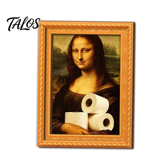 Flexible Magnetic Frames Funny Small Wooden Fridge Magnet Picture Frame, Vintage Oil Painting Pattern Customizable Art Refrigerator Locker for