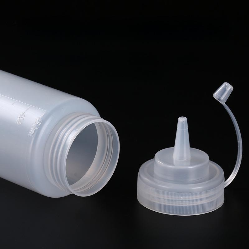 240ml PE Quetsch-Saucenflasche mit Skala für Ketchup & Salat