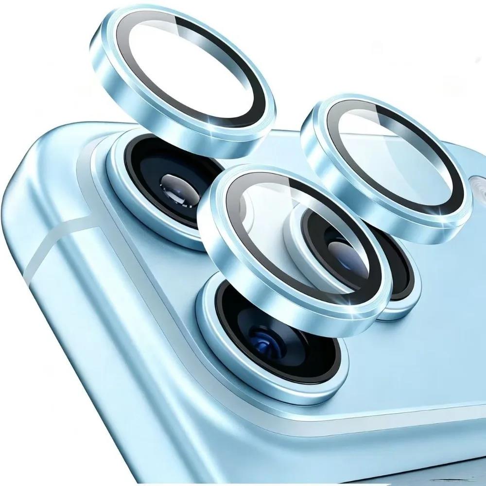 Metal Alloy Ring HD Clear Tempered Glass Camera Protectors for IPhone Duo Ultra 18 Fold 17 16 15 14 Pro Max Lens Film Full Cover 4