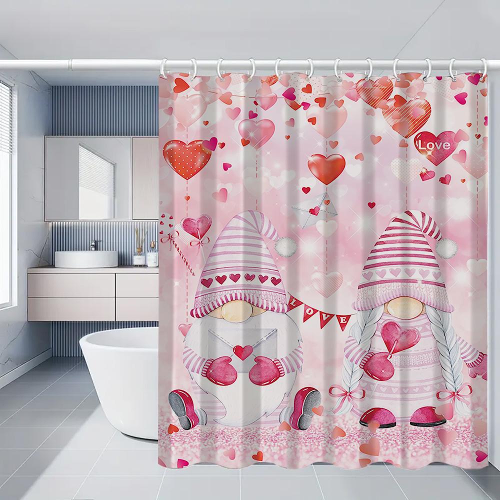 4 Piece Bathroom Decor Set With 70.8 Inch Shower Curtain Rug And Toilet Lid Cover