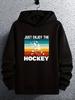 Sweat à capuche graphique Hockey - Tricot 100% Polyester