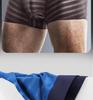 Men's Ice Silk Breathable Boxer Briefs: Antibacterial, Lightweight, Striped Summer Underwear.