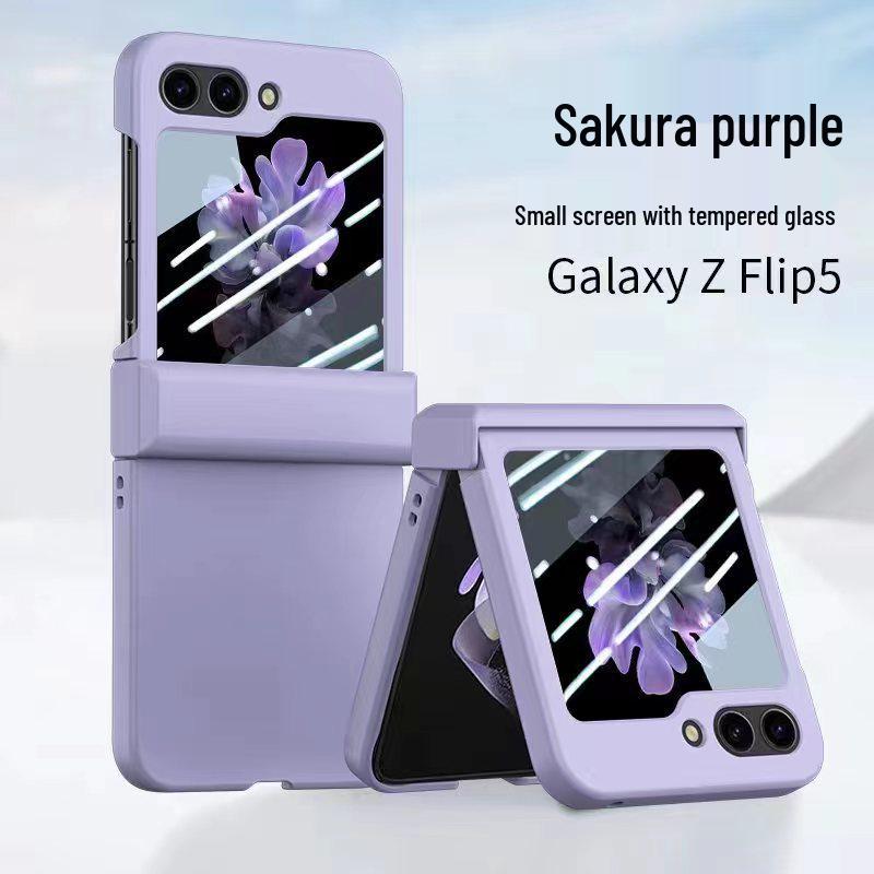 Samsung Z Flip7 Skin-Feel PC Protective Case: Full Coverage, Three-Piece Set for Flip4/5