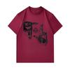 Men's 100% Cotton Short Sleeve O-Neck T-shirt, Creative Hand Gesture One Eye Weird Art Print Casual Comfortable Lightweight Daily Wear Graphic Tee for