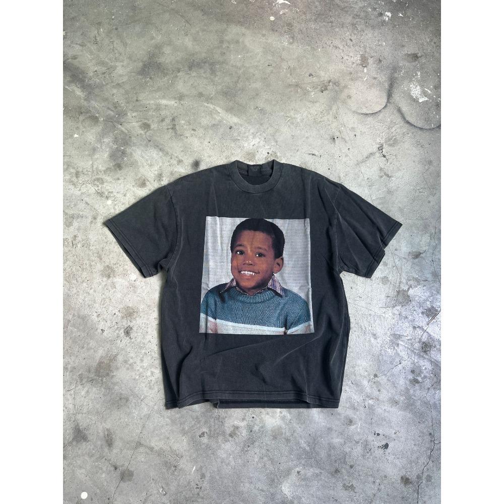 Mote Streetwear Vintage T-skjorter Grafikk Trykt Casual Løs Oversize Bomullsklær Topper T-skjorte For Menn Unisex