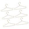 10Pcs Doll House Clothes Hanger Stainless Steel Cute Doll Garment Hanger Outfit Holders 100mm