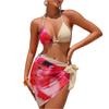 Women's  Split Three-Piece Bikini Swimsuit Sport Swimsuit