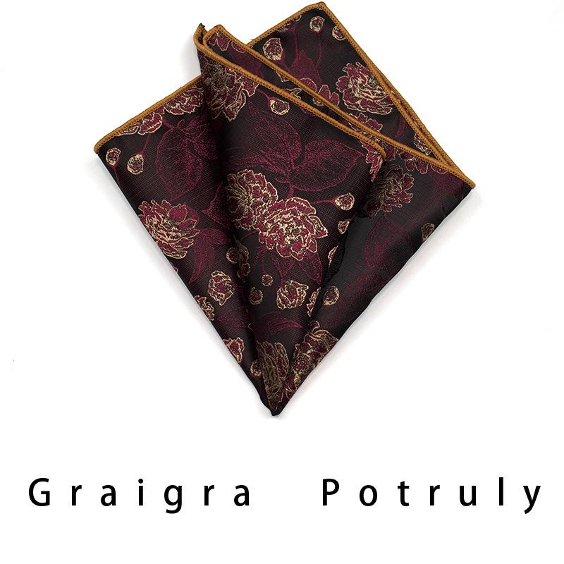 Men'S Formal Business Tie 8Cm Trend Ethnic Style Guochao Chinese Style Bow Tie Pocket Towel Set Retro Coffee