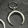1Pair Stainless Steel Retro Moon Earrings Statement Temperament Earrings Women