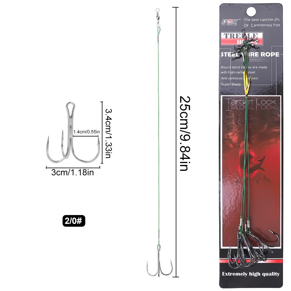 5/10pcs 15/20/25cm Anti-bite Steel Wire Leader Leashes For Fishing 50LB With Swivel Fishing Lure Accessories Pike Bass